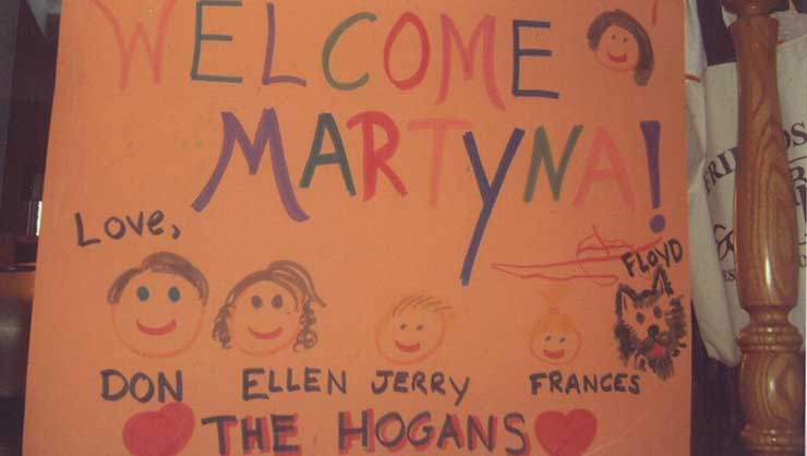 Image courtesy of Ellen Hogan Your au pair will probably keep her welcome sign all year long.