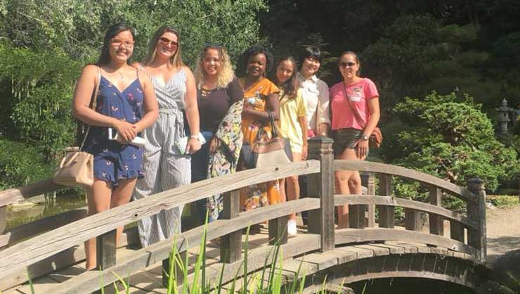 Image courtesy of Jessica Perla Au pairs in San Jose, CA walked through some beautiful local gardens.