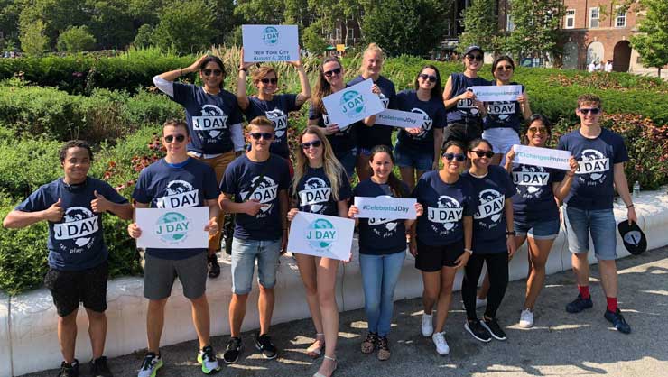 Image courtesy of Kate Ferrin New York au pairs celebrated J Day on Governors Island.