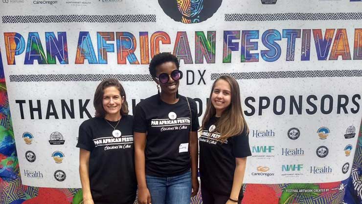Image courtesy of Marisa Ferro Au pairs in Portland volunteered at a festival.
