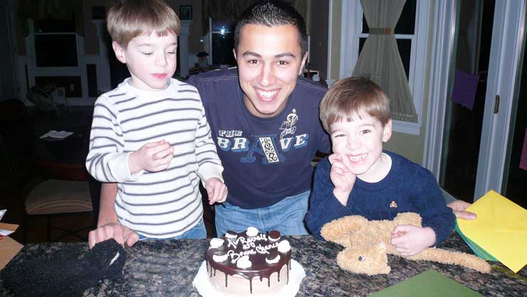 Image courtesy of Lynne Ainge Nassim loves his host kids like brothers.