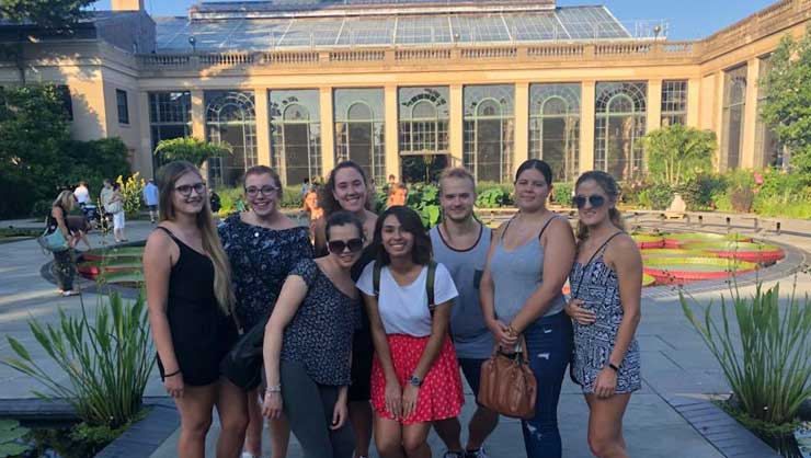Image courtesy of Tracy Hanover Pennsylvania au pairs enjoyed an evening in the gardens.