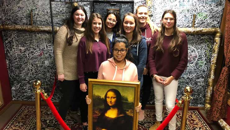 Image courtesy of Mary Tran Neubauer Au pairs in Seattle escaped the winter weather at an escape room.