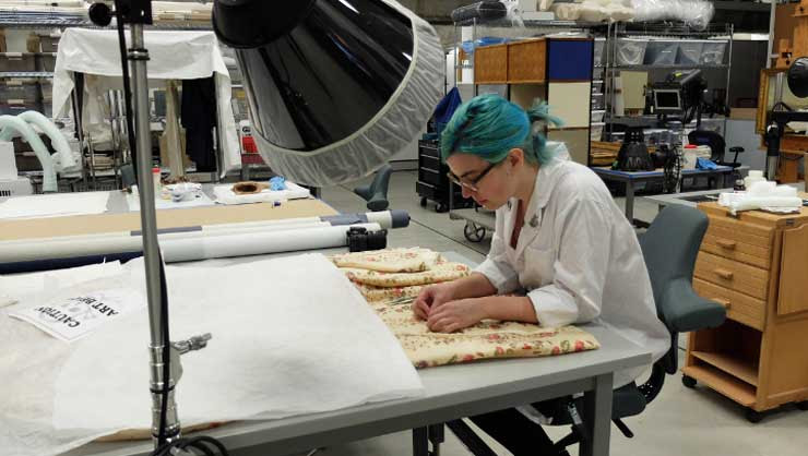 Francisca at work during her internship