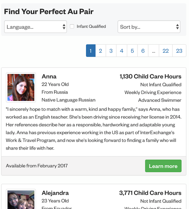 Helping Families Find an Au Pair